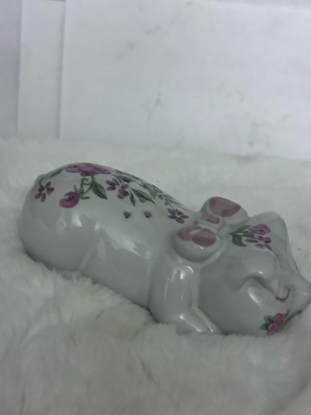 50%offw❤️ Vintage Avon Pig Floral Sachet dispenser Pink 1978